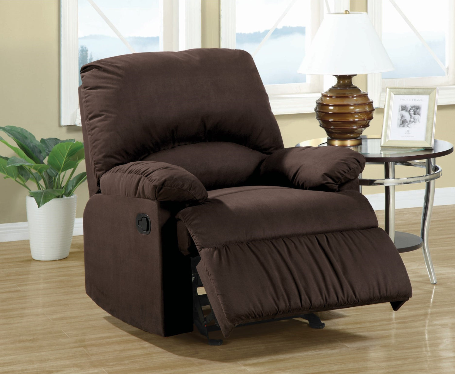 Harmonic Frequency Massage Microfiber Recliner